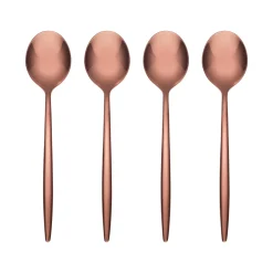 Gaze Copper Mirror Demitasse Spoons, Set of 4