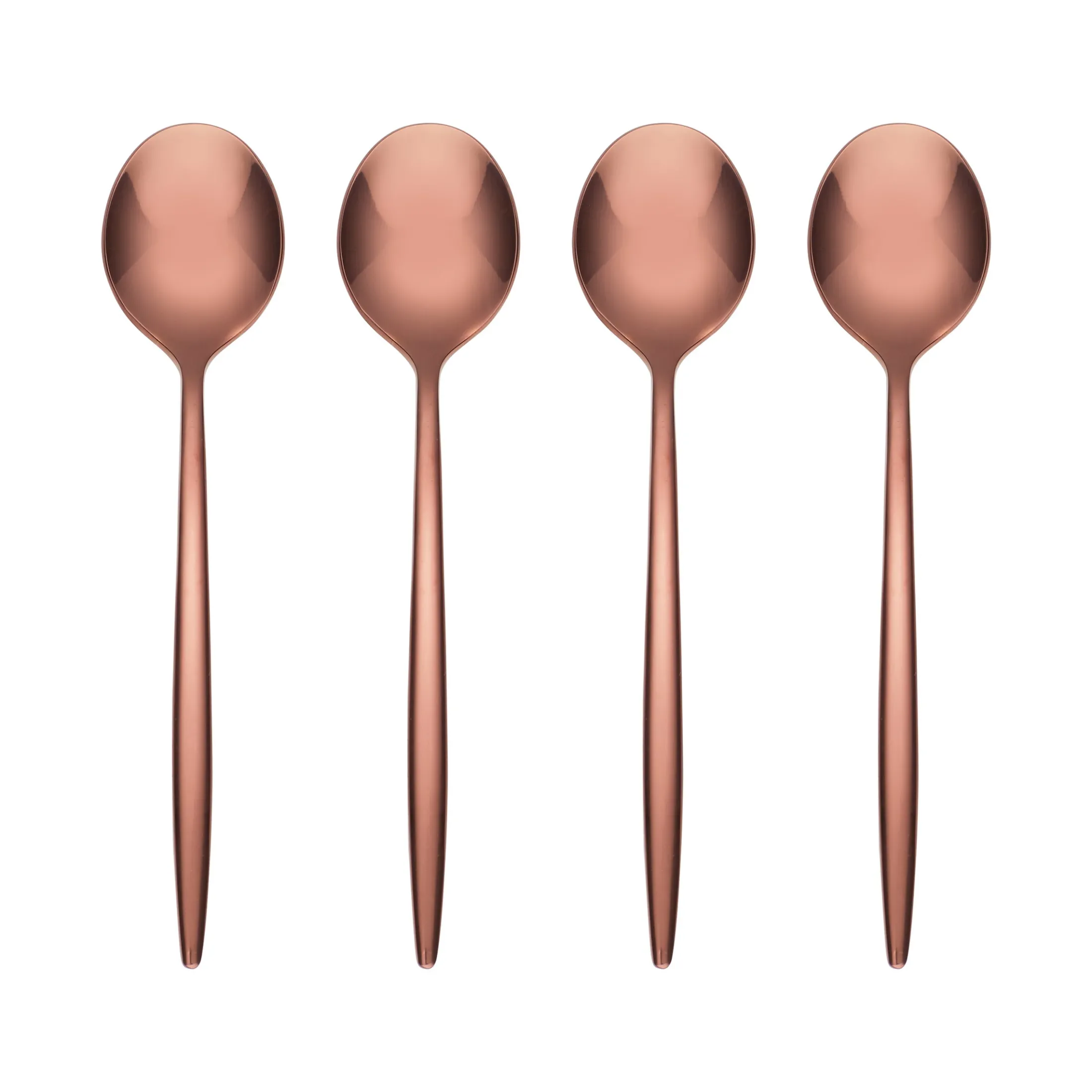 Gaze Copper Mirror Demitasse Spoons, Set of 4