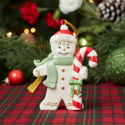 2026 Gingerbread with Candy Cane Ornament