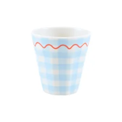 Gingham Reusable Cups, Set of 6