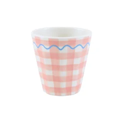 Gingham Reusable Cups, Set of 6