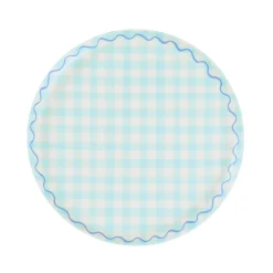 Gingham Reusable Small Plates, Set of 6