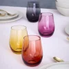Golden Hour Stemless Wine Glasses, Set of 4