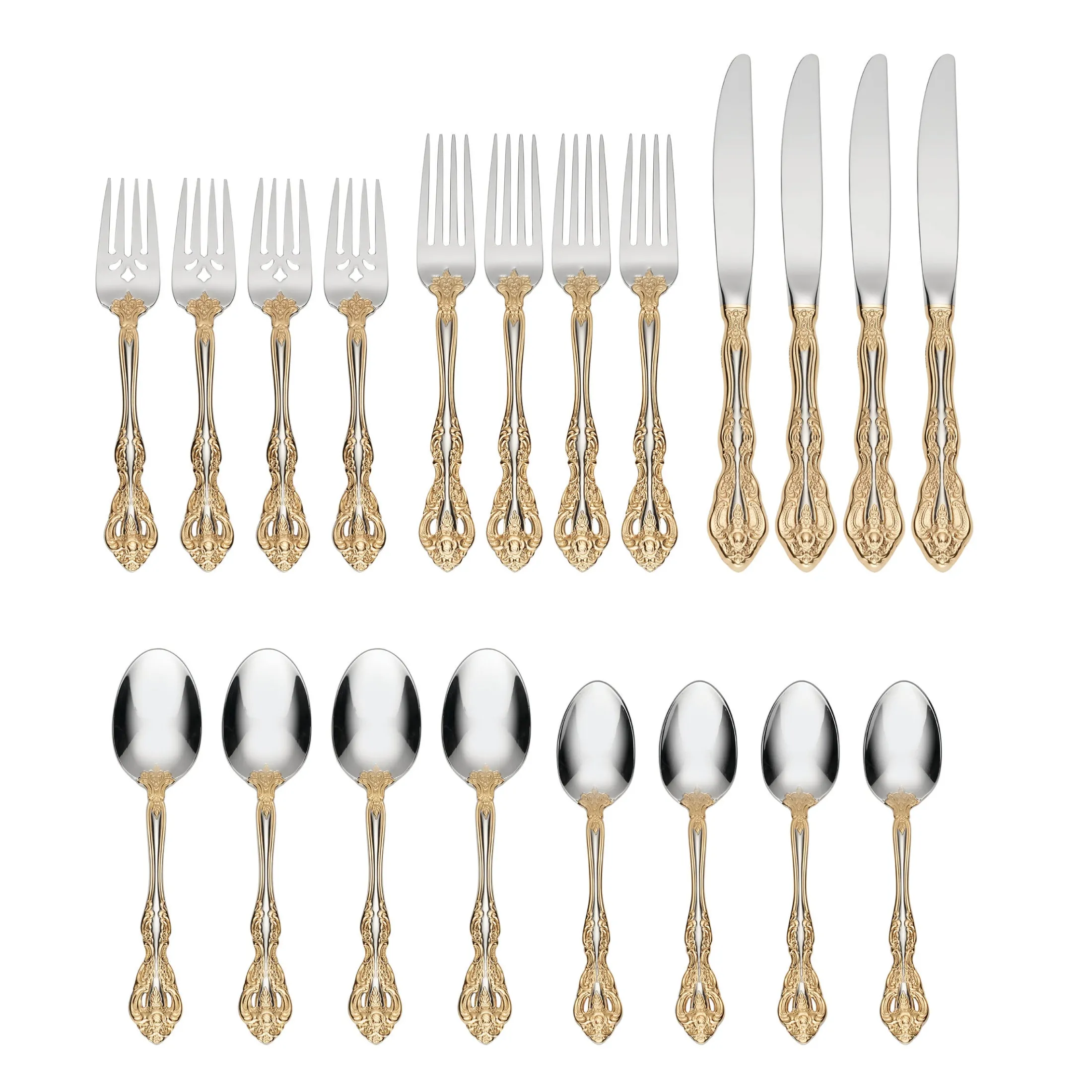 Golden Michelangelo 20-Piece Flatware Set