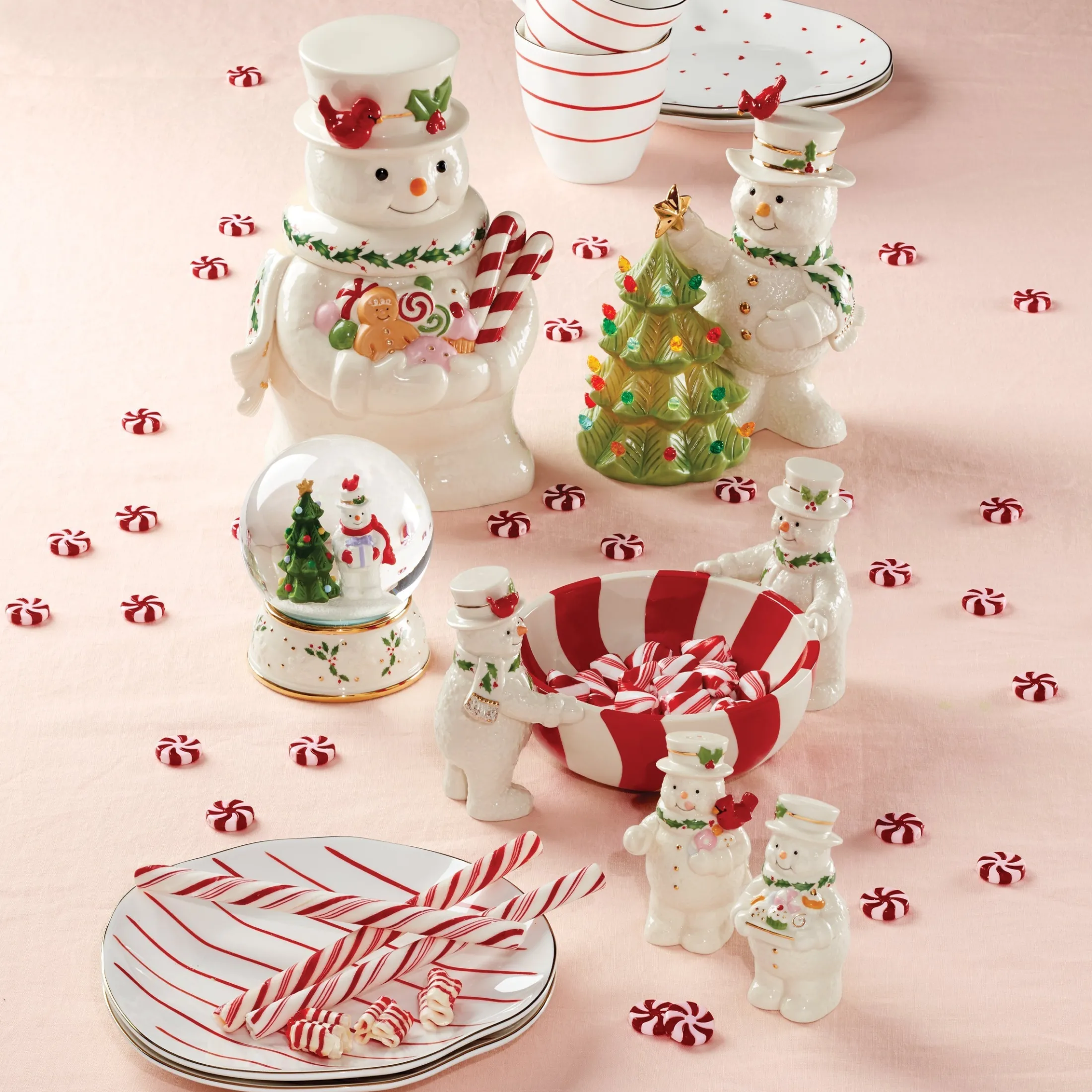 Happy Holly Days Snowmen Salt & Pepper Set