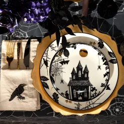 Haunted Halloween Accent Plates, Set of 4