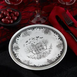 Haunted Village Accent Plates, Set of 4 Assorted