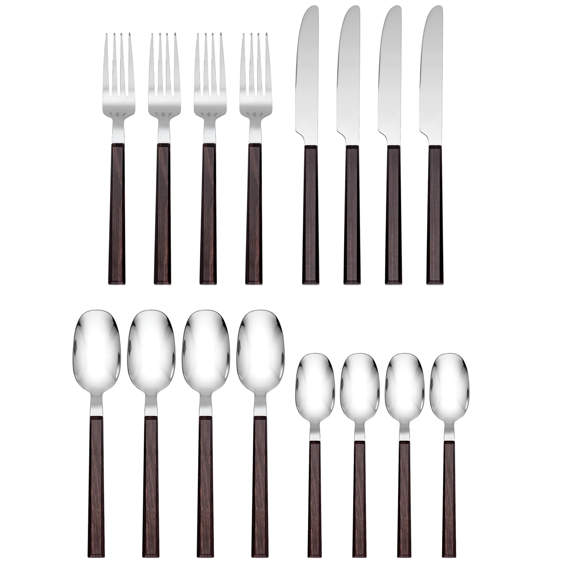Henley Brown 16-Piece Flatware Set