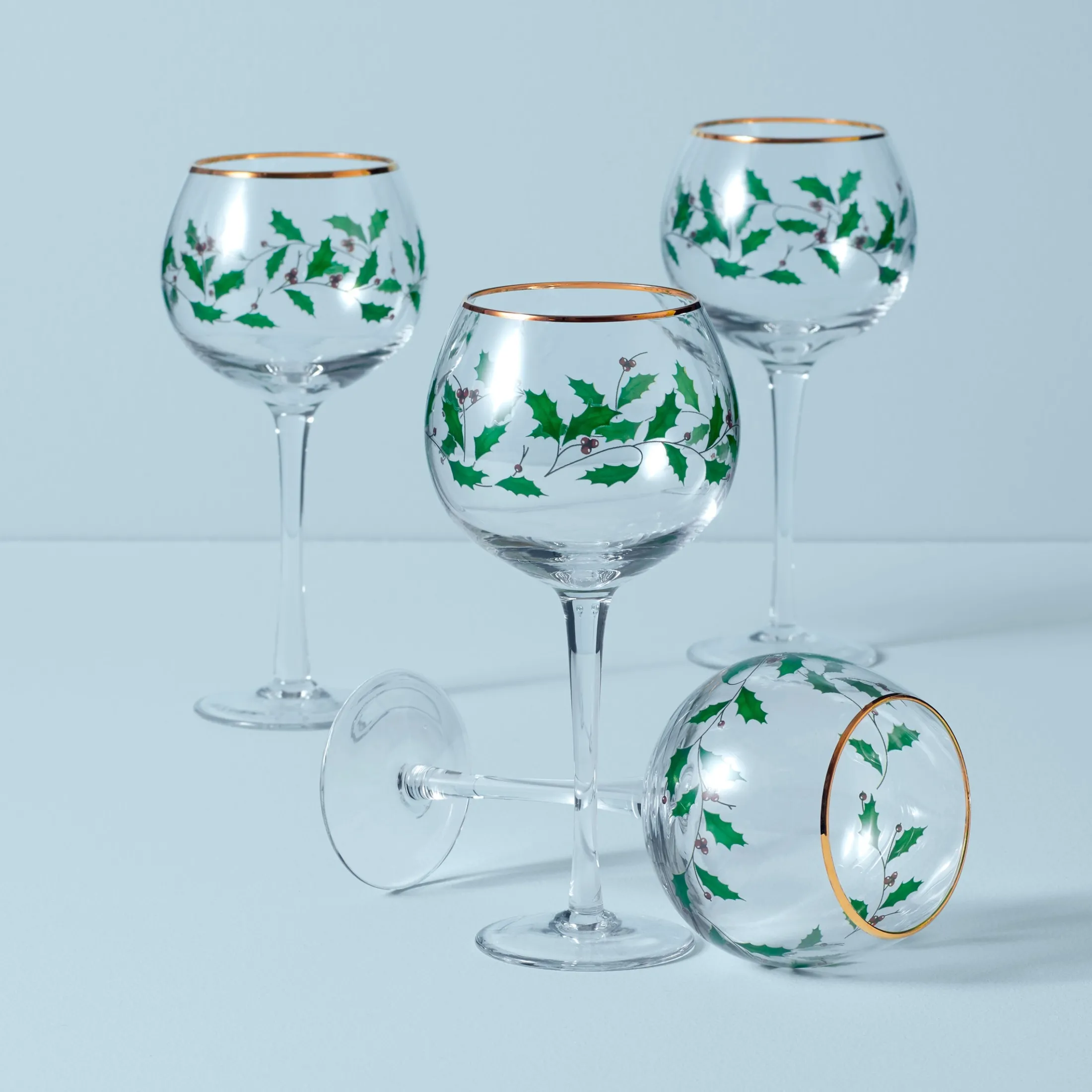 Holiday Balloon Glasses, Set of 4