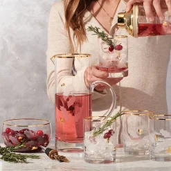Holiday Gold Double Old-Fashioned Glasses, Set of 4