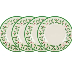 Holiday Melamine Accent Plates, Set of 4