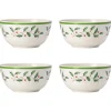 Holiday Melamine All-Purpose Bowls, Set of 4
