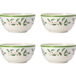 Holiday Melamine All-Purpose Bowls, Set of 4