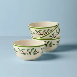 Holiday Melamine All-Purpose Bowls, Set of 4