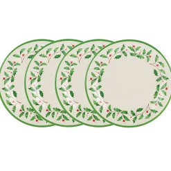 Holiday Melamine Dinner Plates, Set of 4