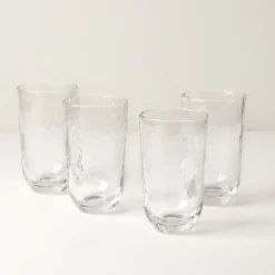 Homespun Clear Tall Tumbler - Set Of 4
