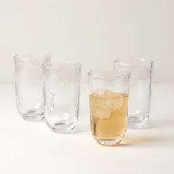 Homespun Clear Tall Tumbler - Set Of 4