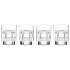 Hudson Crystal Double Old-Fashioned Glasses, Set of 4
