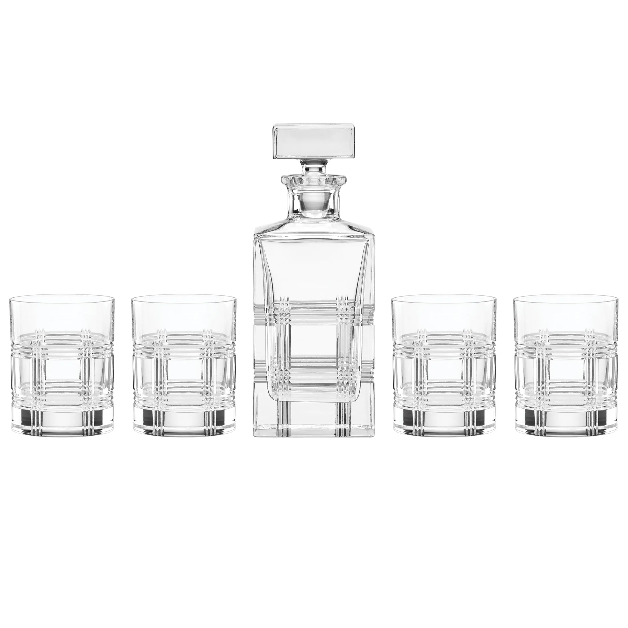 Hudson Crystal 5-Piece Whiskey Set