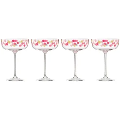 It's Raining Confetti Coupe Glasses, Set of 4