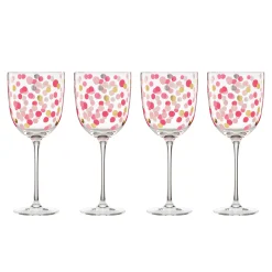 It's Raining Confetti Wine Glasses, Set of 4