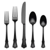 James Street Black Satin 20-Piece Flatware Set
