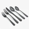 Keene Black Satin 20-Piece Flatware Set