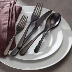 Kenbrook Black Vintage 20-Piece Flatware Set