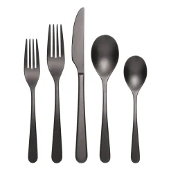 Kenbrook Black Vintage 20-Piece Flatware Set