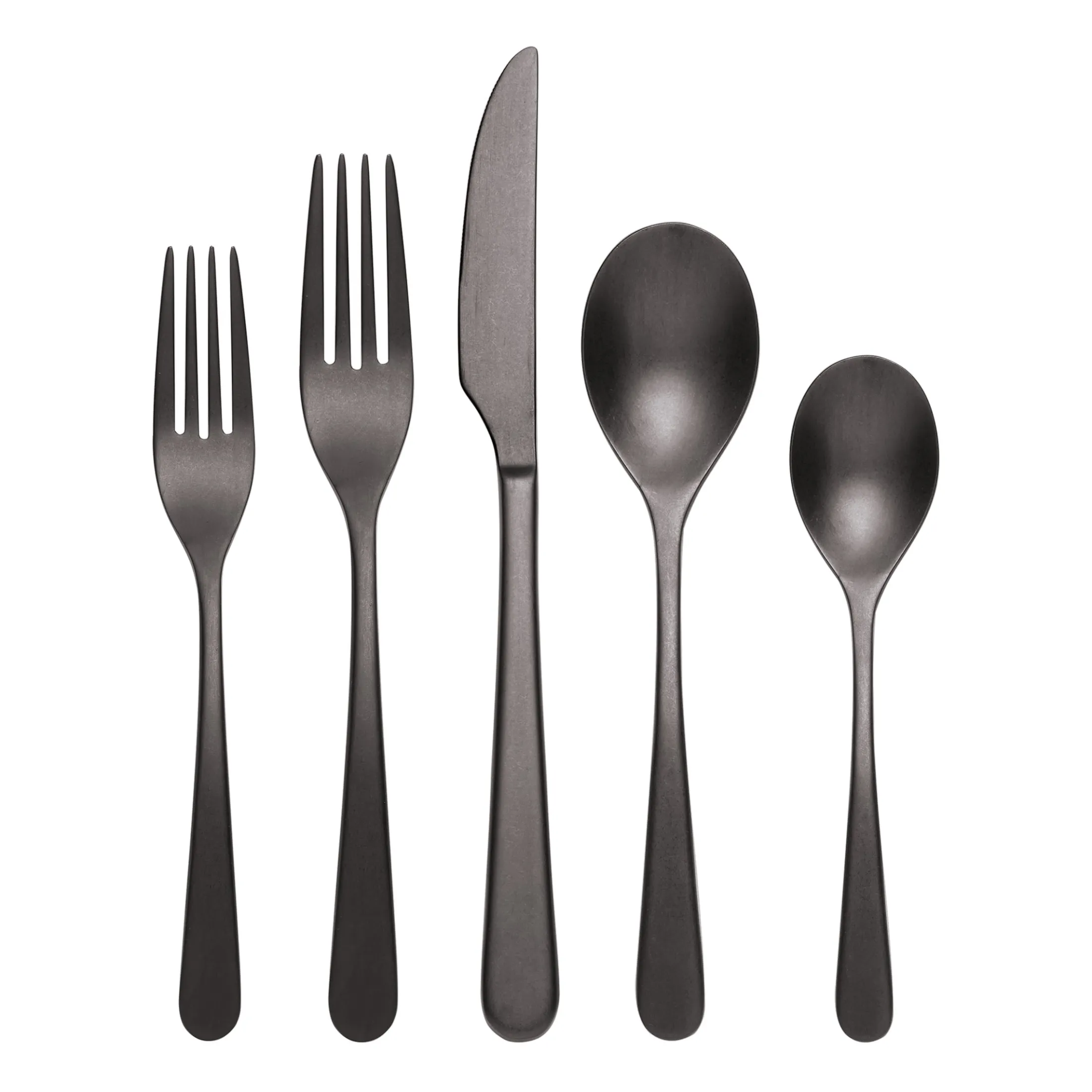 Kenbrook Black Vintage 20-Piece Flatware Set