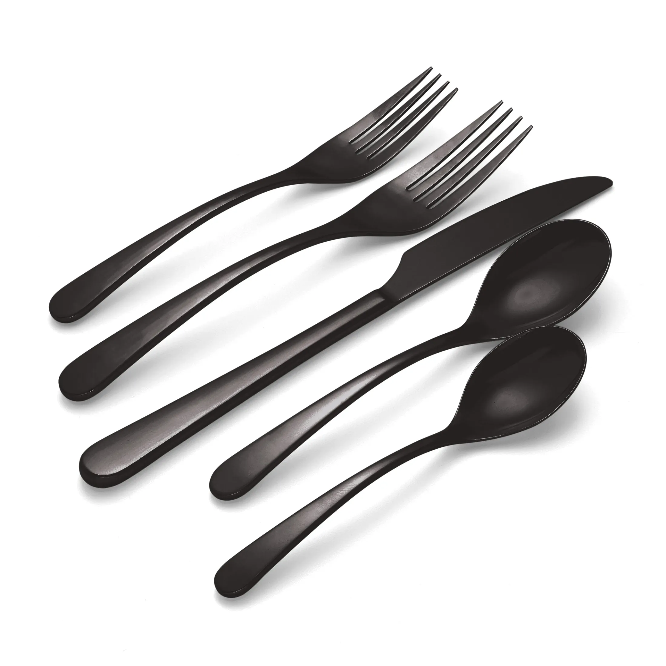 Kenbrook Black Vintage 20-Piece Flatware Set
