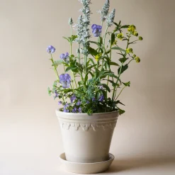 Kobenhavner Glazed Sand Stone 16cm Pot with Saucer