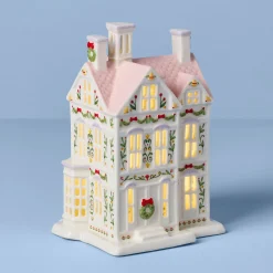 Lenox Holiday Village Lit Christmas House Figurine
