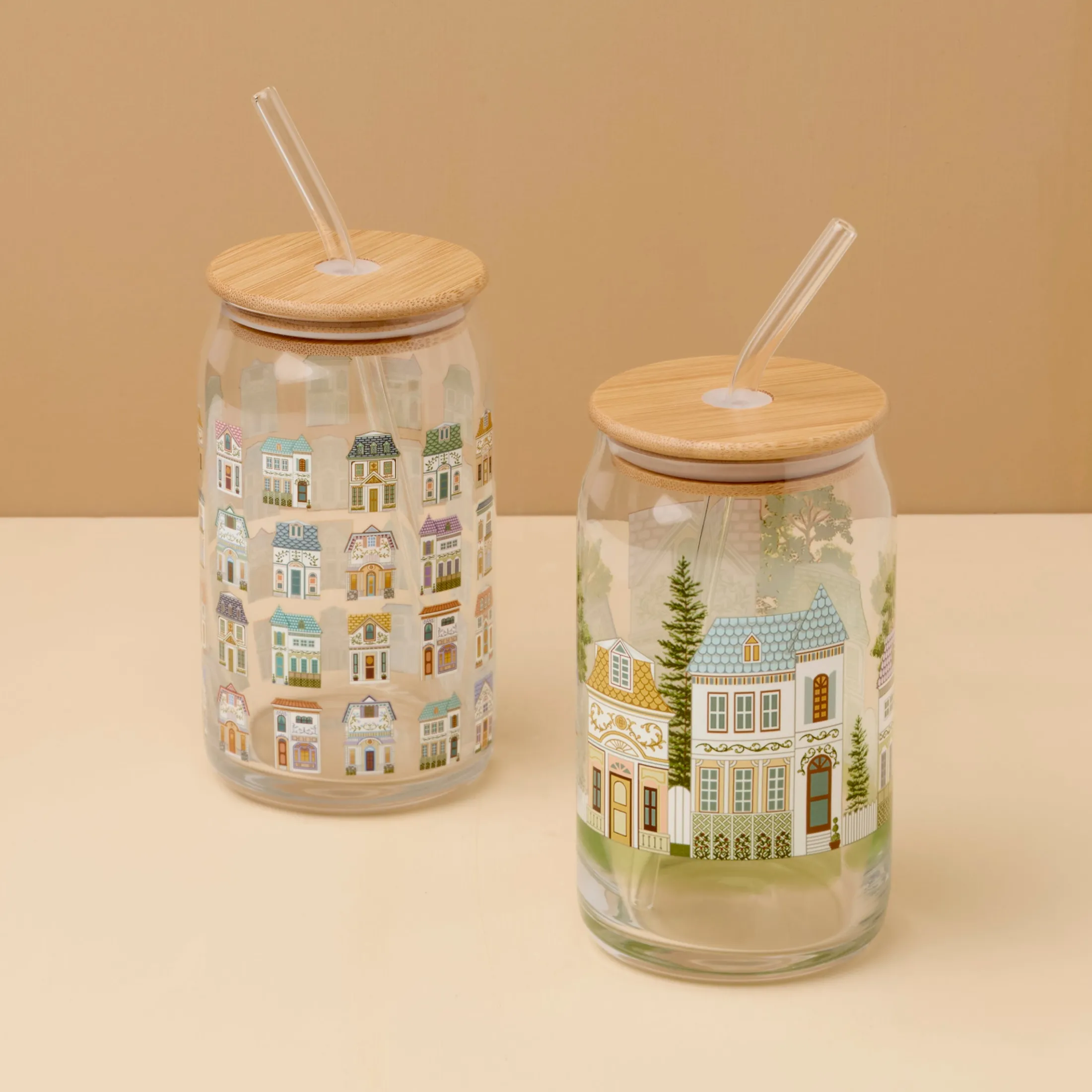 Lenox Spice Village Can Cooler Glasses, Set of 2