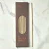 Long-Stem Parchment Candles, Set of 12