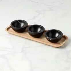 LX Collective Tray with 3 Dip Bowls