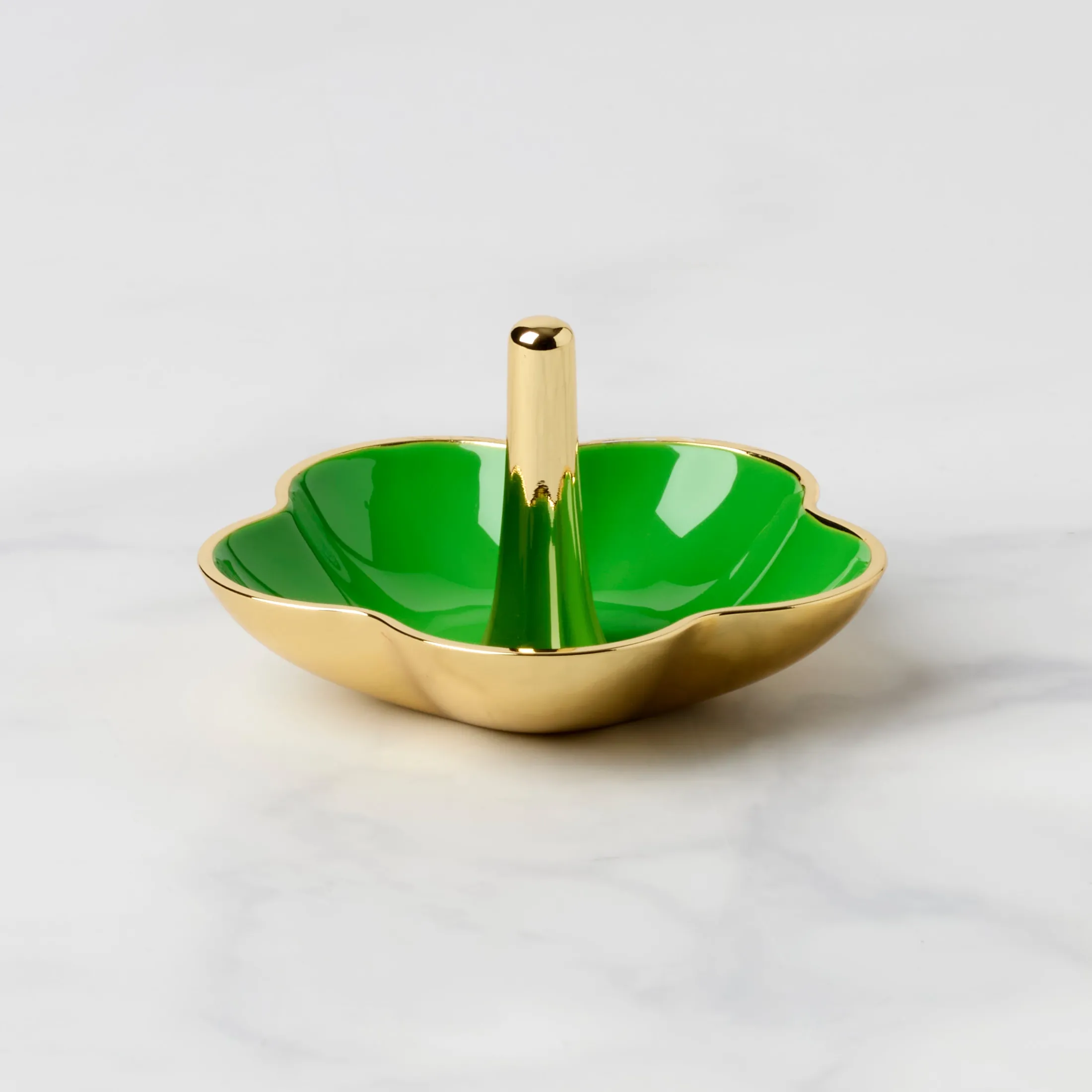 Make It Pop Green Metal Ring Dish
