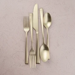 Marlise Champagne Satin 20-Piece Flatware Set