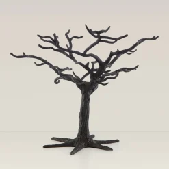 Matte Black Metal Ornament Tree