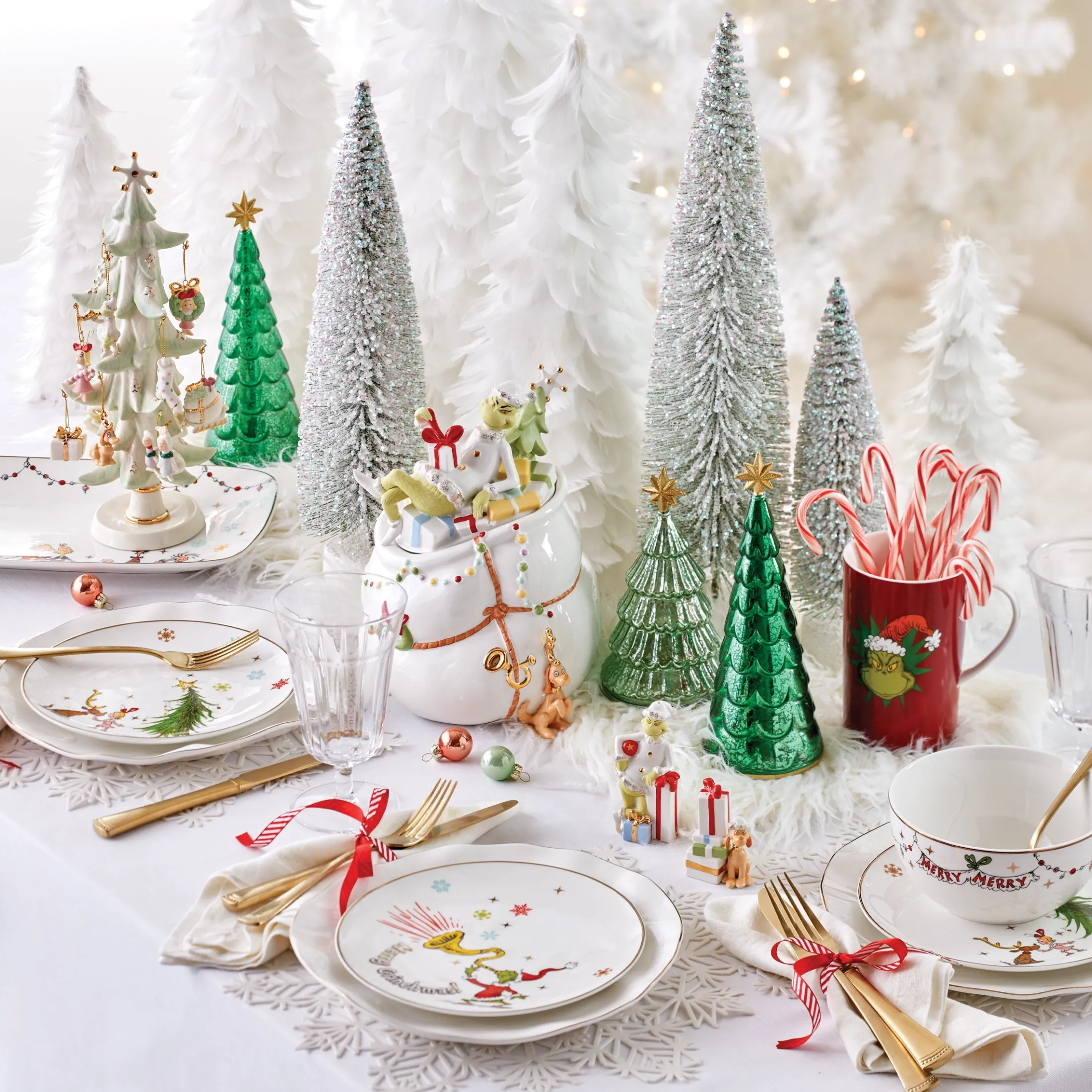 Merry Grinchmas Assorted Accent Plates, Set of 4