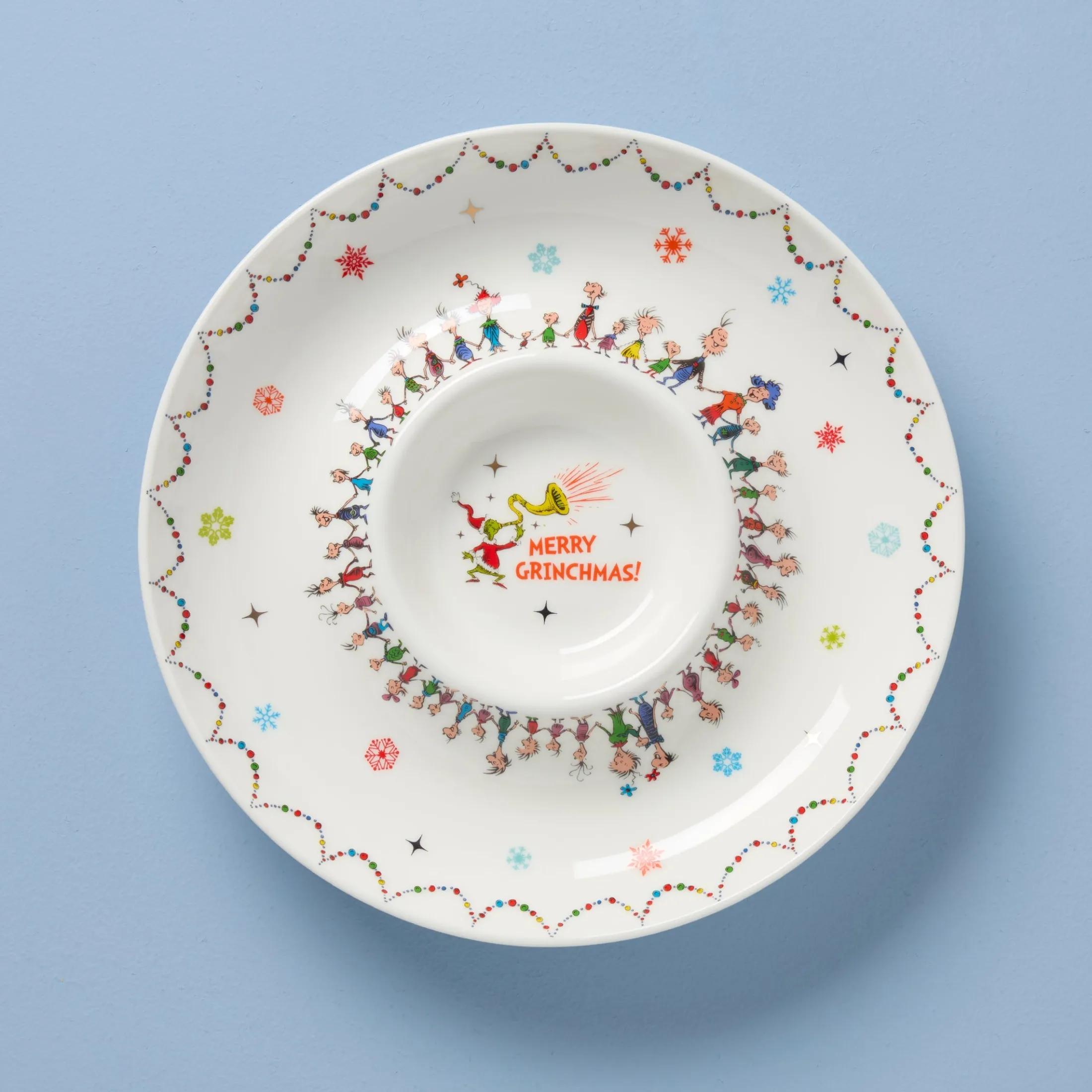 Merry Grinchmas Chip & Dip Bowl