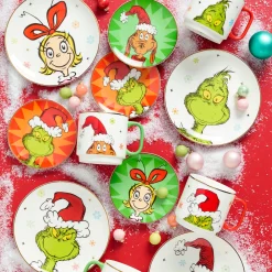 Merry Grinchmas Tidbit Plates, Set of 4