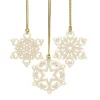 Mini Snowflake 3-Piece Ornament Set