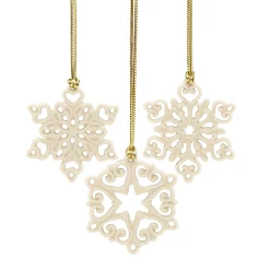 Mini Snowflake 3-Piece Ornament Set