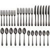 Mirabella Gunmetal Satin 30-Piece Flatware Set