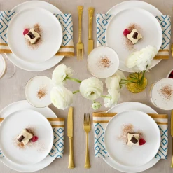 Modern White 24-Piece Dinnerware Set