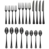 Morgan Black Satin 20-Piece Flatware Set