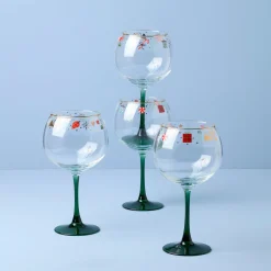 Nutcracker Ballet Balloon Wine Glasses, Set of 4