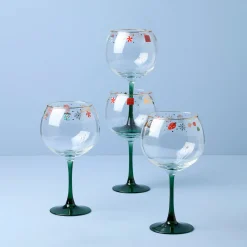 Nutcracker Ballet Balloon Wine Glasses, Set of 4