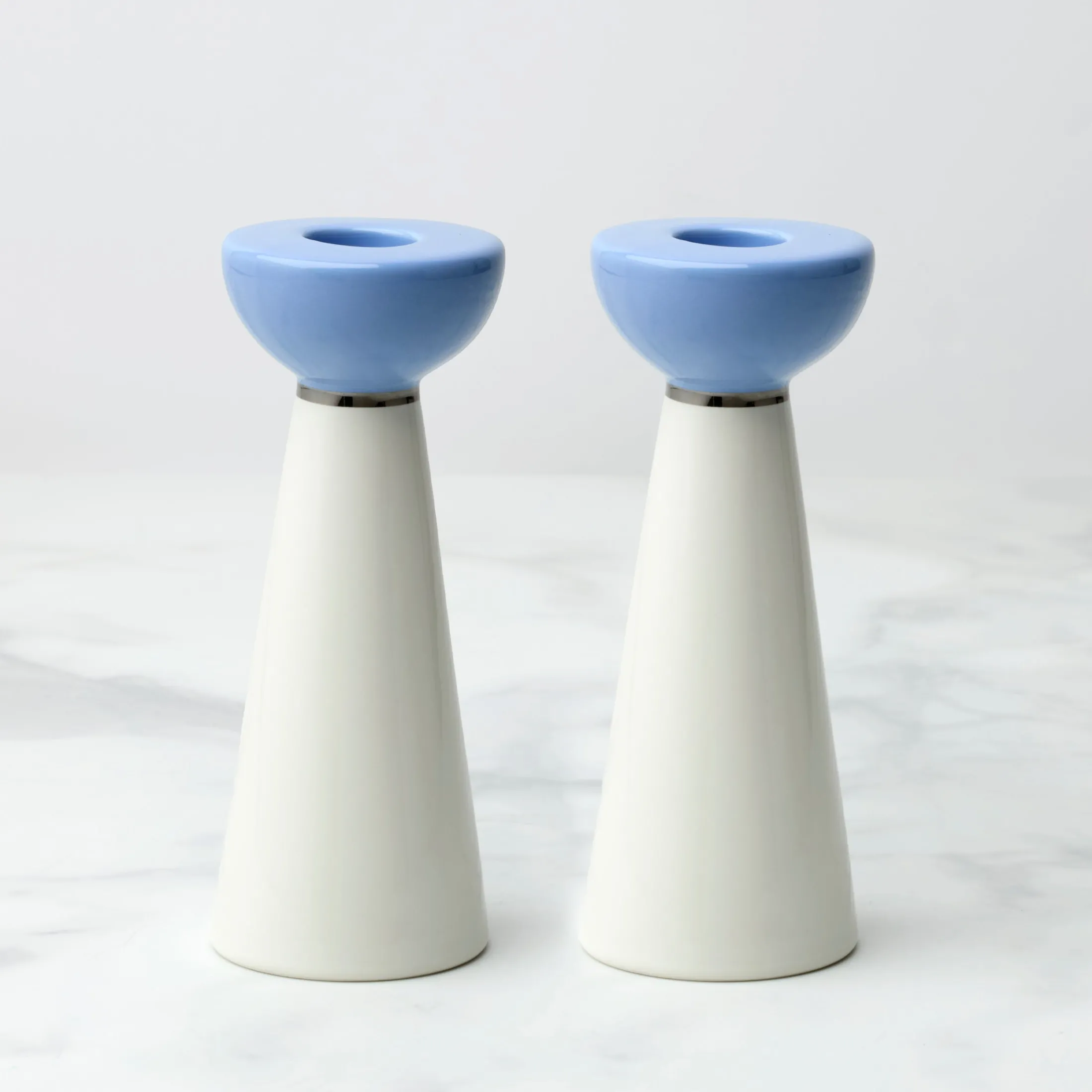 Oak Street Candlestick Holders, Set of 2
